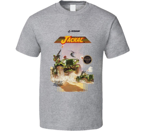 Jackal Nes Box Art Video Game Man's T-Shirt Tee
