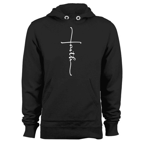 Faith Cross Christian Quote Hoodie