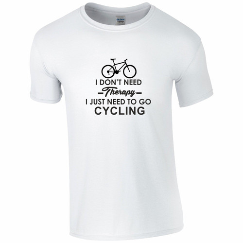 Funny Cycling Therapy Man's T-Shirt Tee