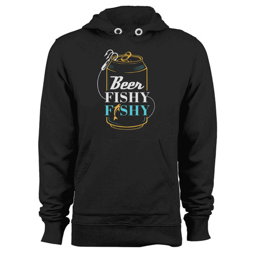 Fishing Beer Here Fishy Fisherman Funny Hoodie