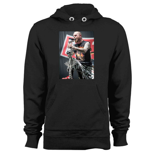 Five Finger Death Punch Ivan Moody On Stage With Skull Altar Hoodie