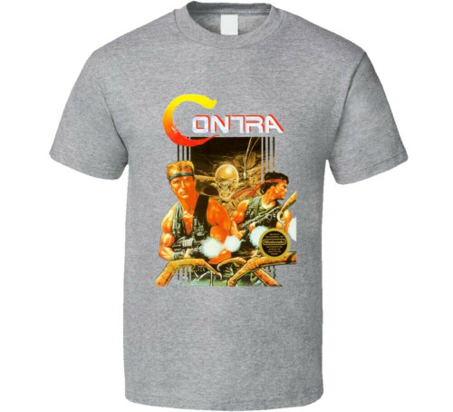 Contra Retro Nes Box Art Video Game Man's T-Shirt Tee