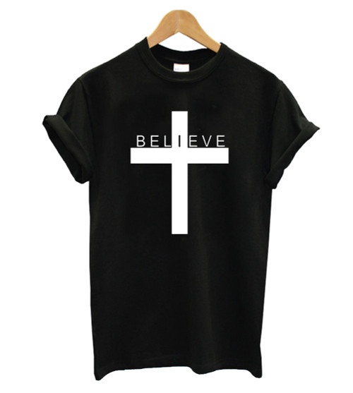 I Believe Christian Faith Cross Man's T-Shirt Tee