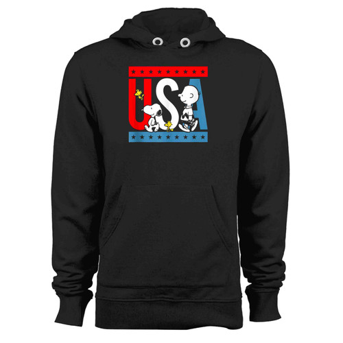 Peanuts Snoopy Americana Red White And Blue Usa Hoodie