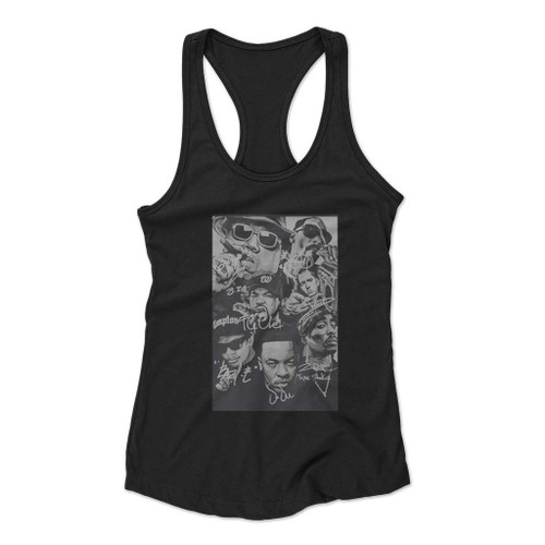 Biggie Smalls Snoop Dogg Ice Cube Tupac And Dr Dre Eniem Eazy E Women Racerback Tank Top