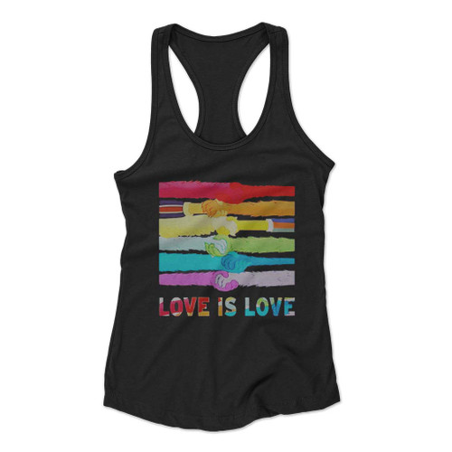 Lgbt Pride Love Is Love The Muppet Sesame Street Gay Women Racerback Tank Top