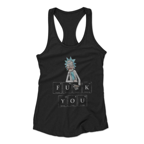 Rick And Morty Fuck You Rick Sanchez Women Racerback Tank Top