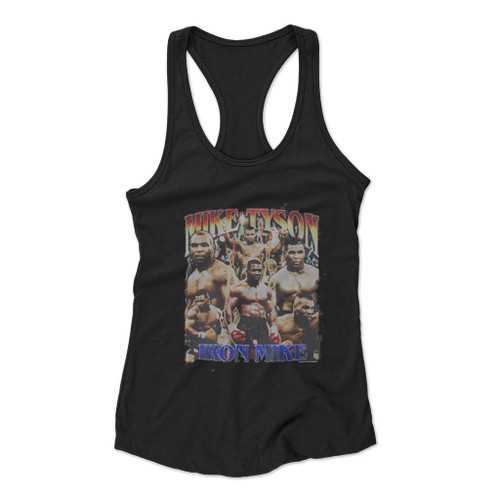 Vintage Mike Tyson Iron Mike Women Racerback Tank Top