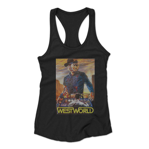 Westworld 1973 Retro Graphic Women Racerback Tank Top