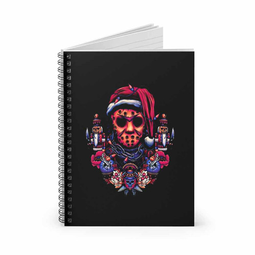 Jason Voorhees In Holiday Friday The 13Th Spiral Notebook