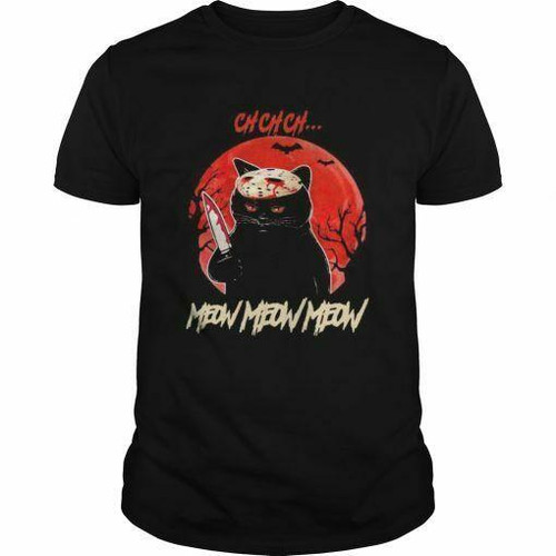 Halloween Cat Jason Voorhees Man's T-Shirt Tee