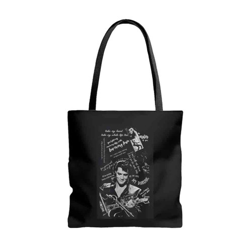 Elvis Presley Lyrics Tote Bags