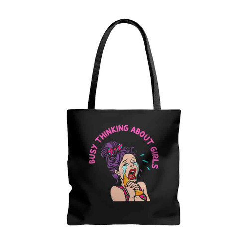 Sexy Busy Thinking About Girls Tote Bags