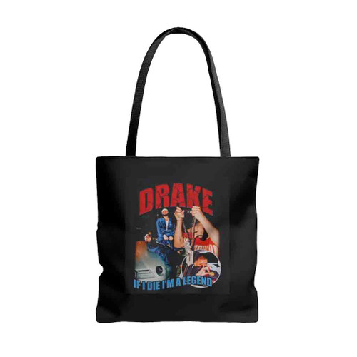 Vintage Bootleg Drake Rap If I Die Im Legend Tote Bags