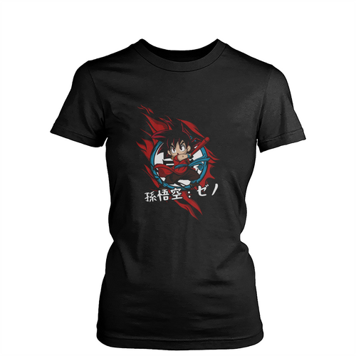 Cute Young Goku Dragon Ball Womens T-Shirt Tee