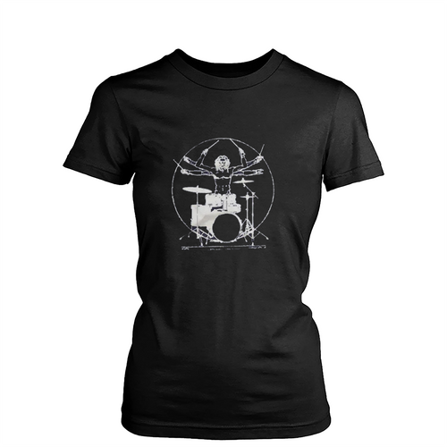 Da Vinci Drums Womens T-Shirt Tee