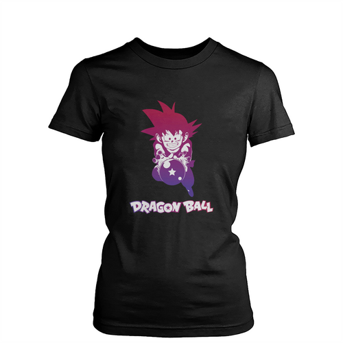 Funny Cute Young Goku Dragon Ball Womens T-Shirt Tee