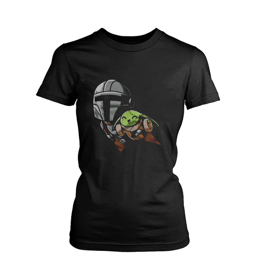 Mandalorian Grogu Star Wars Baby Yoda Womens T-Shirt Tee