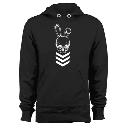 Rabbit Ears Skull Sergeant Stripes Die Bunny Hoodie