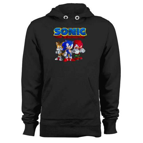 Sonic Characters Vintage Style Distressed Hoodie