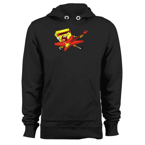 Spongebob Squarepants Playing Guitar Spongebob Rock N Roll Hoodie