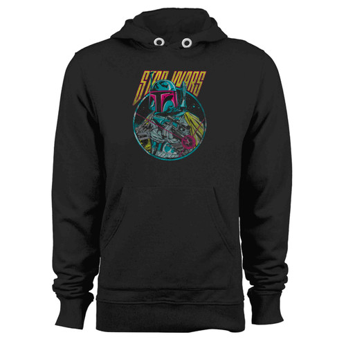 Star Wars Boba Fett Neon Blaster Vintage Hoodie