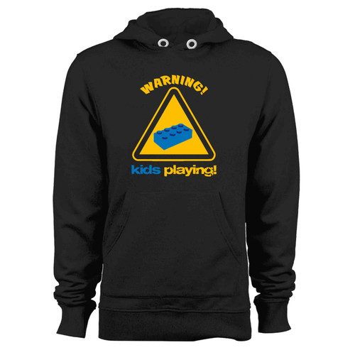 Warning Kids Playing Funny Brick Warning Hoodie