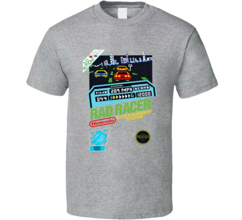 Rad Racer Nes Retro Video Game Man's T-Shirt Tee