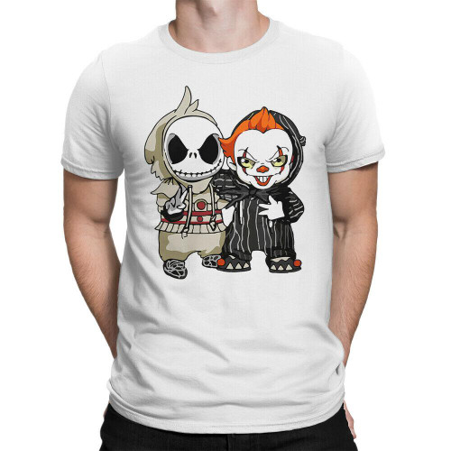 Pennywise And Jack Skellington Man's T-Shirt Tee