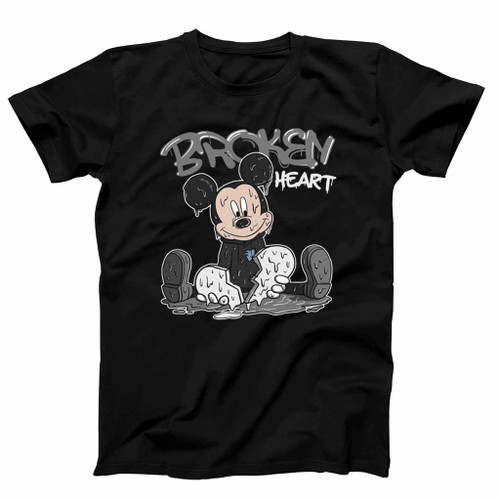 Broken Heart Mickey Mens T-Shirt Tee
