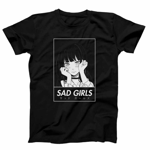 Sad Girls Japanese Aesthetic Vaporwave Kawaii Mens T-Shirt Tee