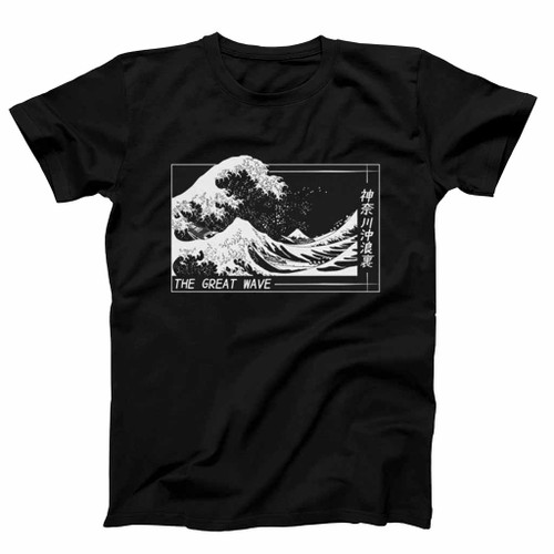 The Great Wave Japanese Kanji Mens T-Shirt Tee