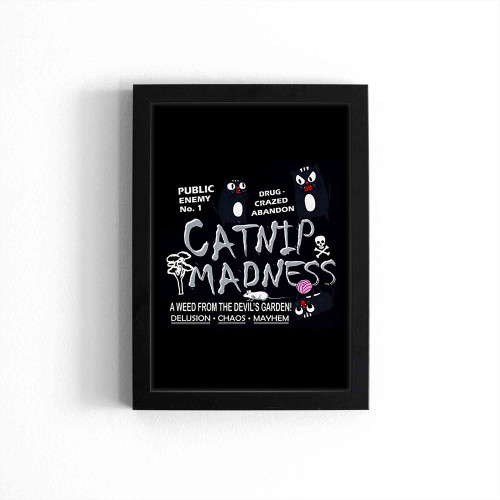 Funny Cat Shirts For Women Men Catnip Madness Cute Cat Poster