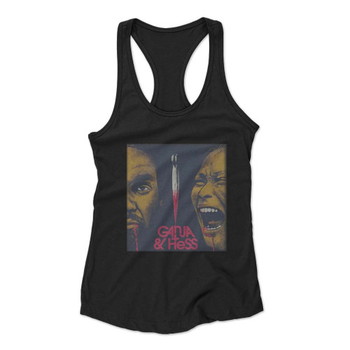 Ganja And Hess 1973 Blaxploitation Horror Film Women Racerback Tank Top