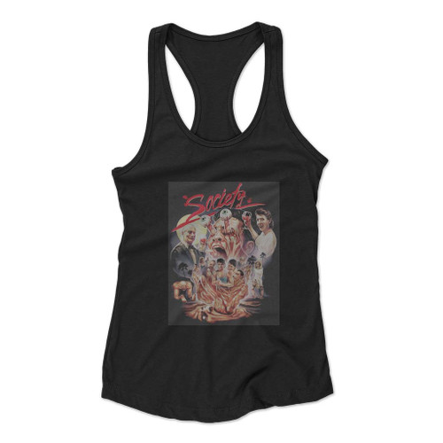 Society 1980S Horror Movie Gruesome Cult For The Social Elite Women Racerback Tank Top