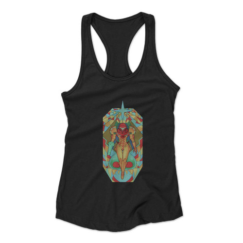 Stained Glass Hunter Women Racerback Tank Top