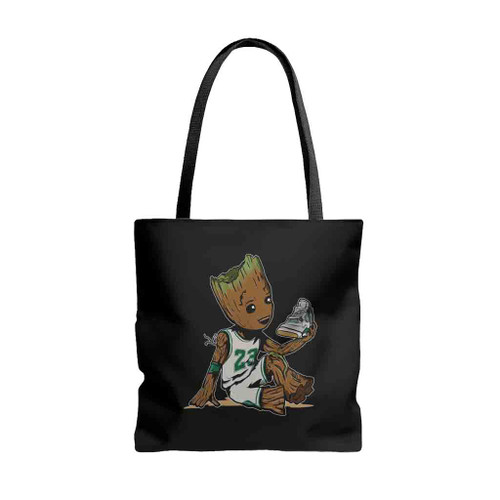 Groot And Sneaker Tote Bags