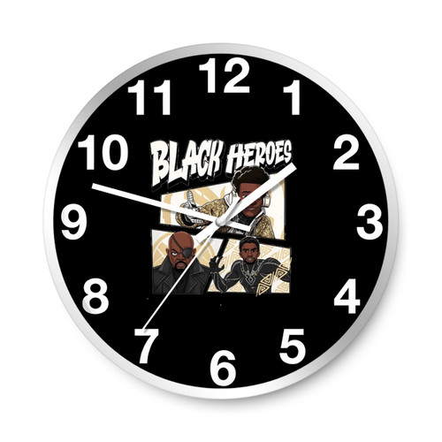 Black Heroes Wall Clocks