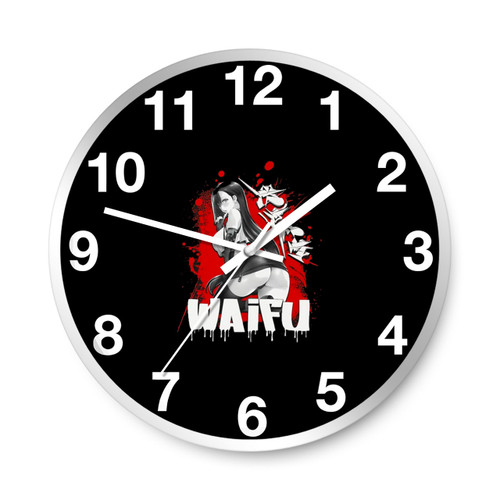 Ffvii Tifa Waifu Material Anime Girl Wall Clocks