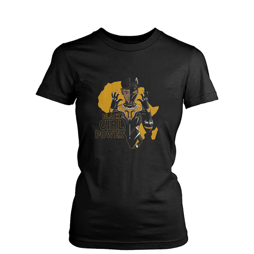 Black Girl Power Womens T-Shirt Tee