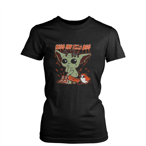 Kiss My Airs Ass Yoda Womens T-Shirt Tee