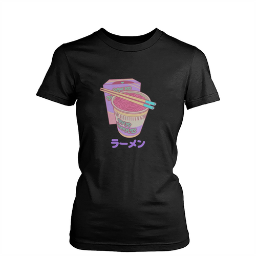 Soup Noodles Kawaii Womens T-Shirt Tee