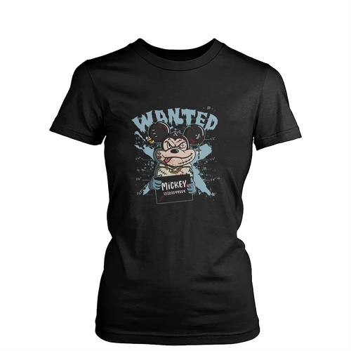 Wanted Mickey Womens T-Shirt Tee