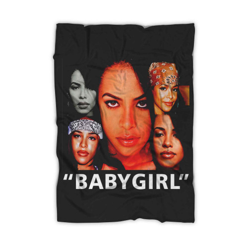 Aaliyah Vintage Rap Baby Girl Blanket
