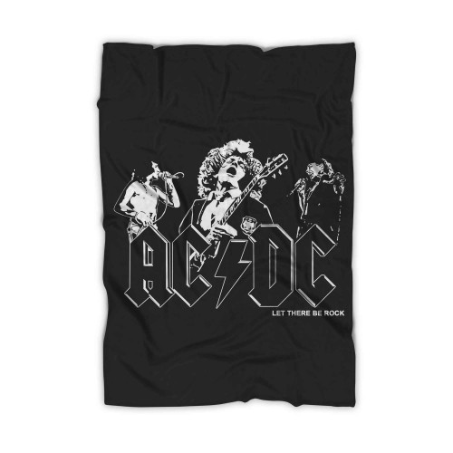 Acdc Rock Band Let You Rock Blanket