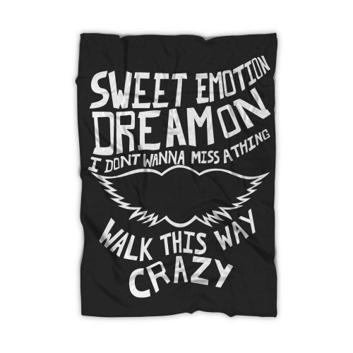 Aerosmith Sweet Emotion Dream On I Dont Wanna Miss A Thing Walk This Way Crazy Blanket