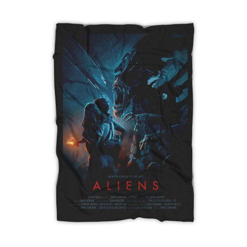 Aliens Hell Born Vintage Movie Blanket