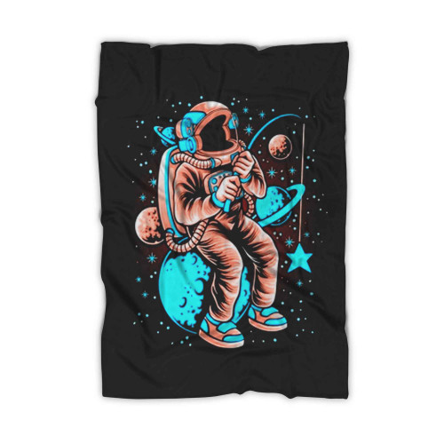 Astronaut Fishing Blanket