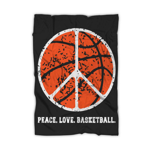 Basketball Womens Peace Peace Love Basketball Tees Cute Basketball Blanket