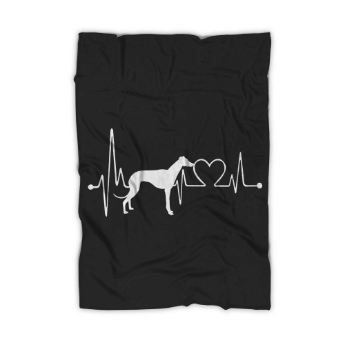 Beat Heart Greyhound Dog Love Heart Blanket